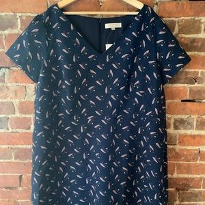 LOFT plus Navy Floral Dress